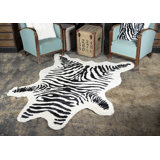 Zebra Black And White Print Area Rug