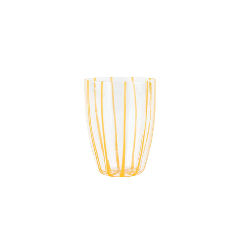 Nuovo Handmade Drinking Glass, Clear/Yellow