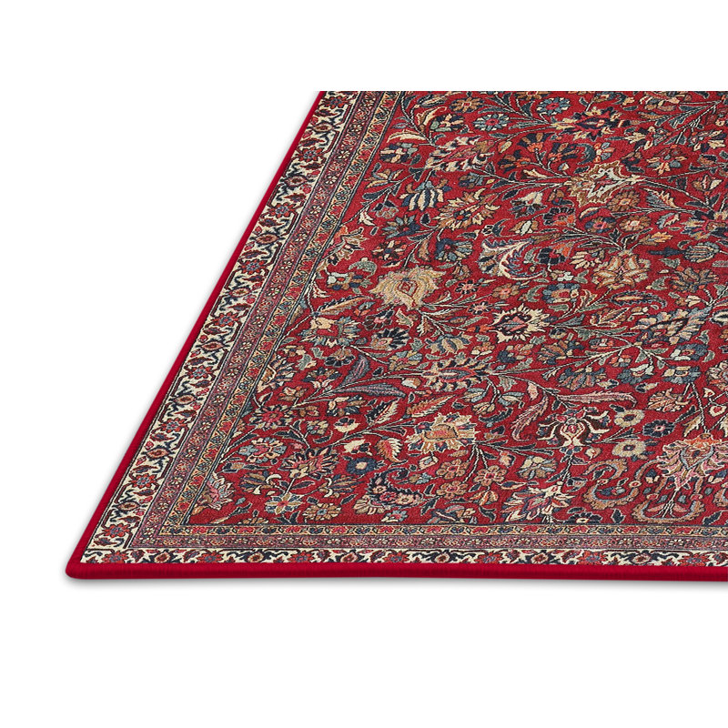 Tapis de style oriental rouge, Rectangle 2 pi x 3 pi