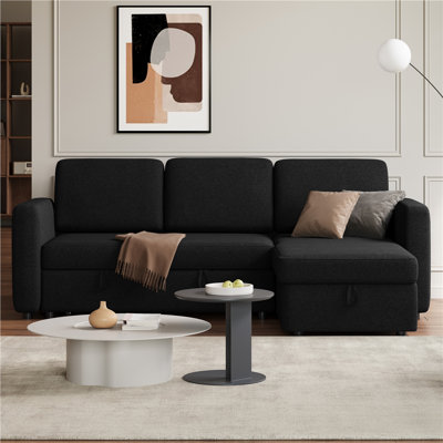 Evaro 69.5'' W Reversible Sleeper Sectional Sofa with USB Outlet