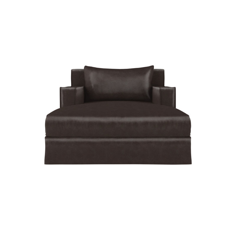 Chaise longue Mulberry, Brun foncé, Cuir rétro chocolat