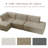 Berlare 4 - Piece Upholstered Boneless Compression Corduroy Modular Sectional Sofa Set with Removable Ottoman – Fully Compressed, No Assembly Required-1078496758
