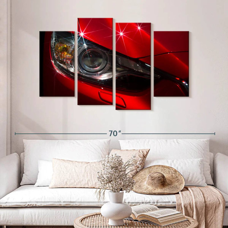 Mehar Shiny Car Headlights, 32'' H x 52'' W
