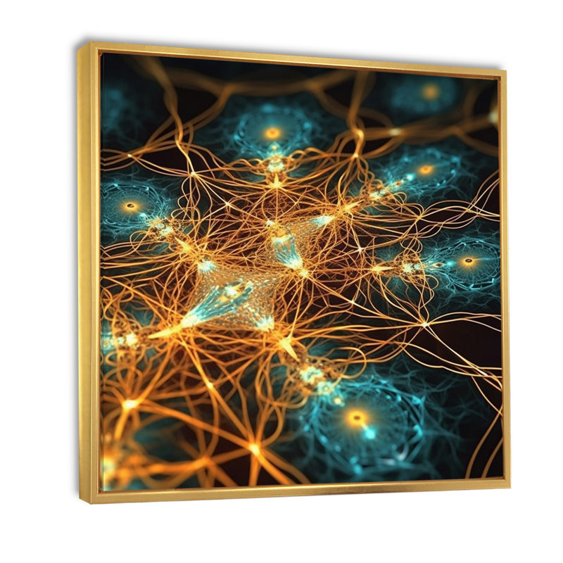 Infinity Matrix - Print, 30" H x 30" W x 1" D, Gold Floater Framed