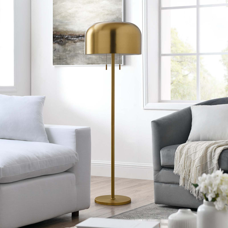 Lampe sur pied Avenue par Modway, Laiton satiné
