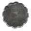 Aluminium Side Table With Silver Antique Charm Leaf Pattern Charisma