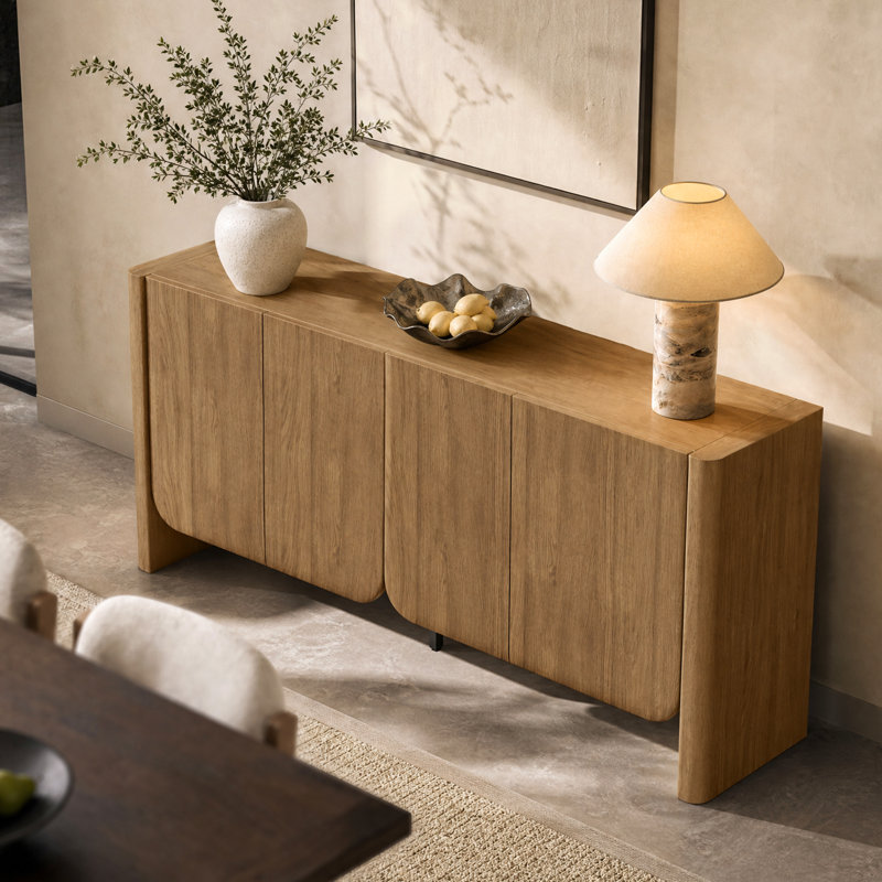Armoire de buffet 69,7 "avec 4 portes, buffet moderne