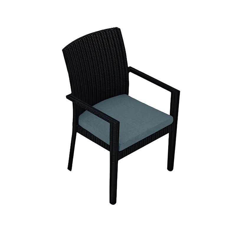 Urbana Outdoor Dining Armchair, Cast Lagoon Sunbrella® Plainweave