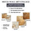 Peinture abstraite or et blanc Spiral II - ensemble d'art mural carré abstrait spirales de 5