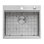 Siena 25" L x 22" W Drop-In Kitchen Sink with Basket Strainer