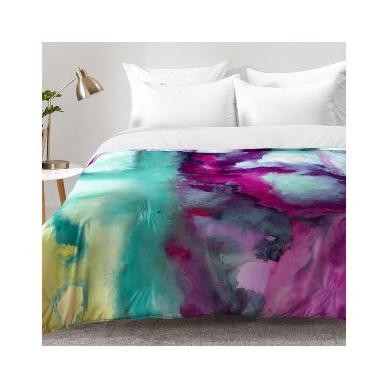 Ensemble d'édredon en microfibre Jacqueline Maldonado, Édredon pour très grand lit + 2 très grandes ta
