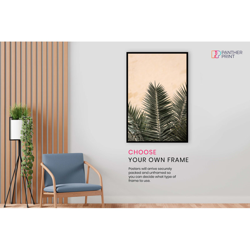 Bay Isle Home Palm Leaves And Beige Wall - No Frame Print, 76cm H x 51cm W