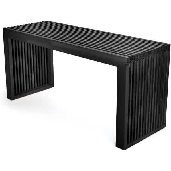 Bamboo Dining Bench, 35 inch Farmhouse Decor Indoor Kitchen Table Bench, Entryway Shoe Rack Bench, Outdoor Bench, Solid Bamboo Benches for Living Room, Hallway, Bedroom, Bathroom