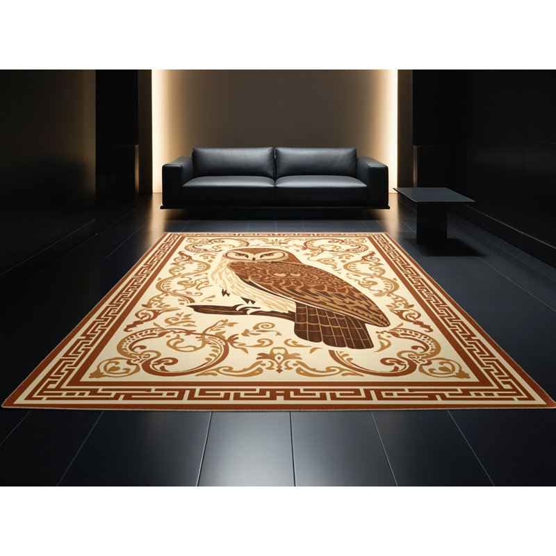 Tapis oriental traditionnel beige lavable à la machine Warleigh, 5 x 8