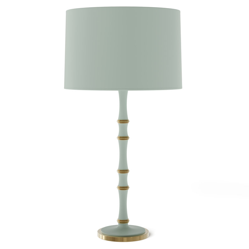 Kane Table Lamp, Celadon, Polished Nickel, Celadon