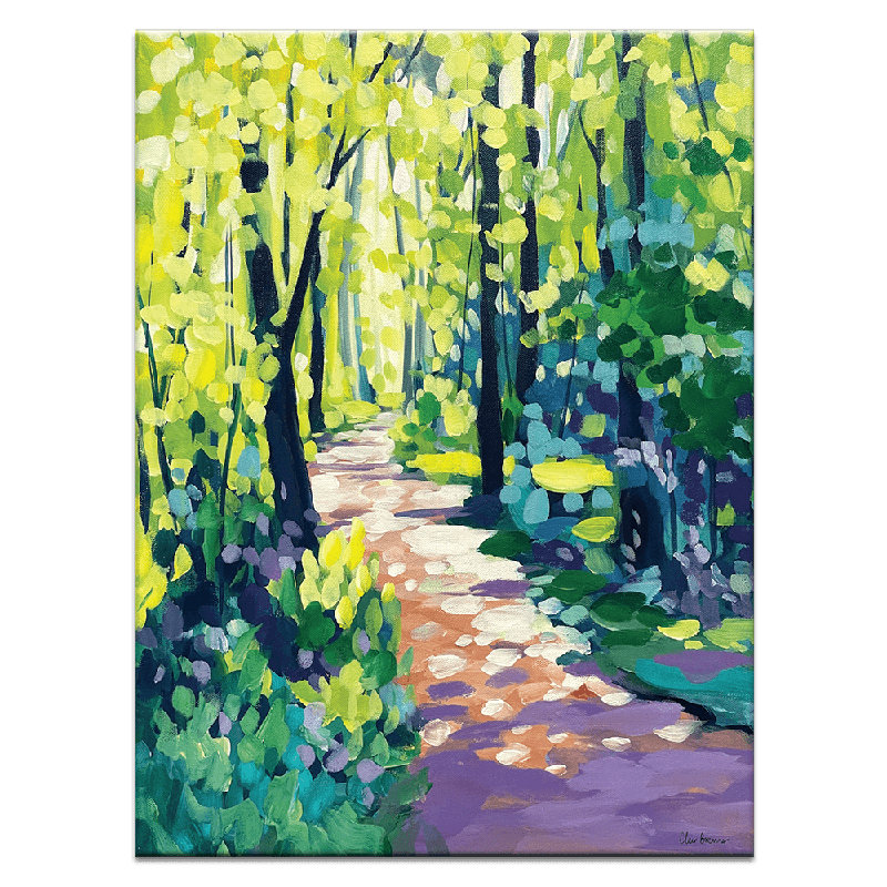 Dappled Light by Clair Bremner - Floater Frame Print on Canvas, 51cm H x 41cm W x 3cm D, White