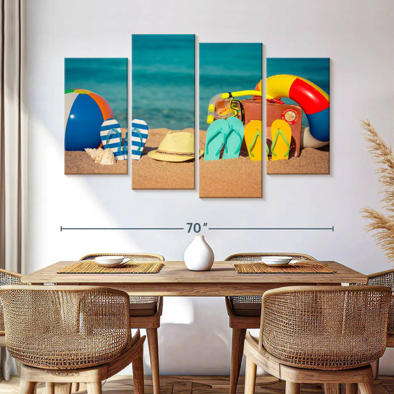 Beach Summer Essentials, 42" H x 68" W
