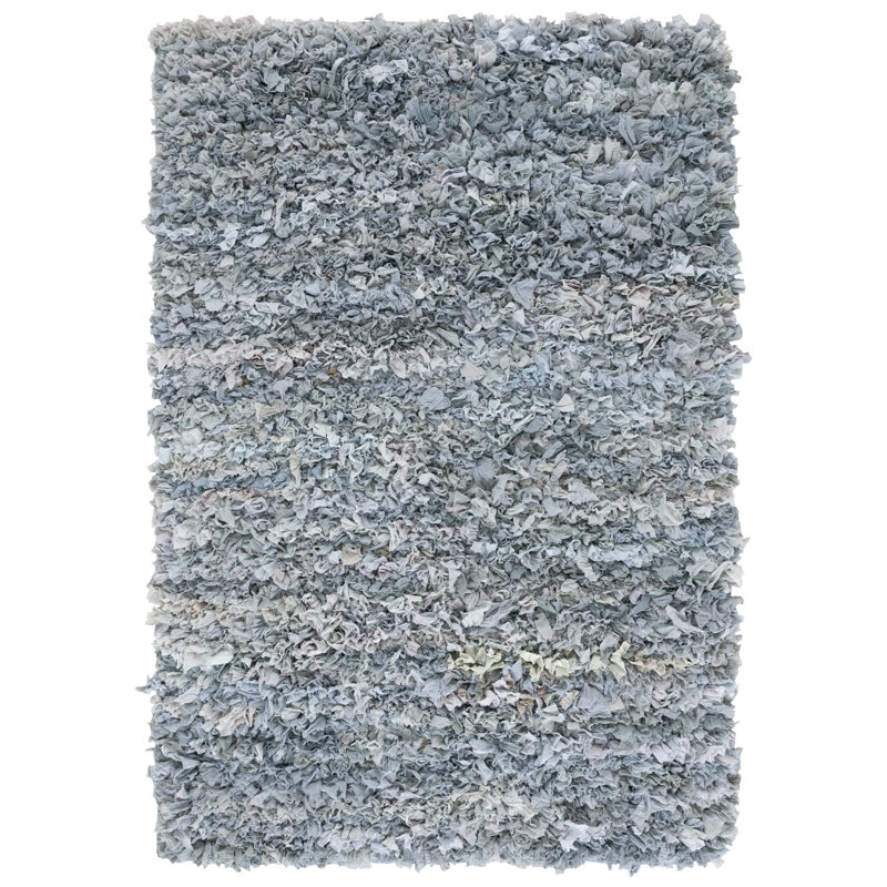 Oregon Shag Hand Loomed Performance Solid Color Rug, Rectangle 5' x 8'