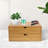 Bamboo Desk Organizer Tabletop Storage Box with 2 Drawers