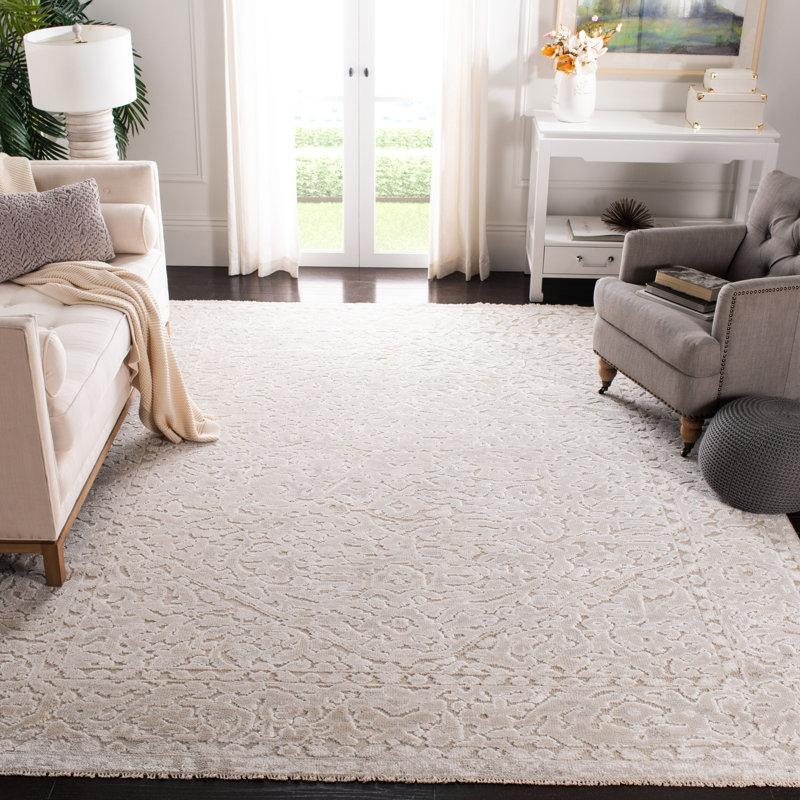 Centennial Silver Grey 10' x 14' Hand-Knotted Wool Area Rug