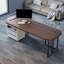Bureau rectangulaire en bois massif noyer-1415879205