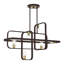 Lustre rectangulaire unique à 6 lumières