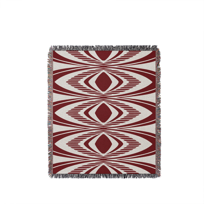 Jeté en coton Shield, 50 x 70, Rouge