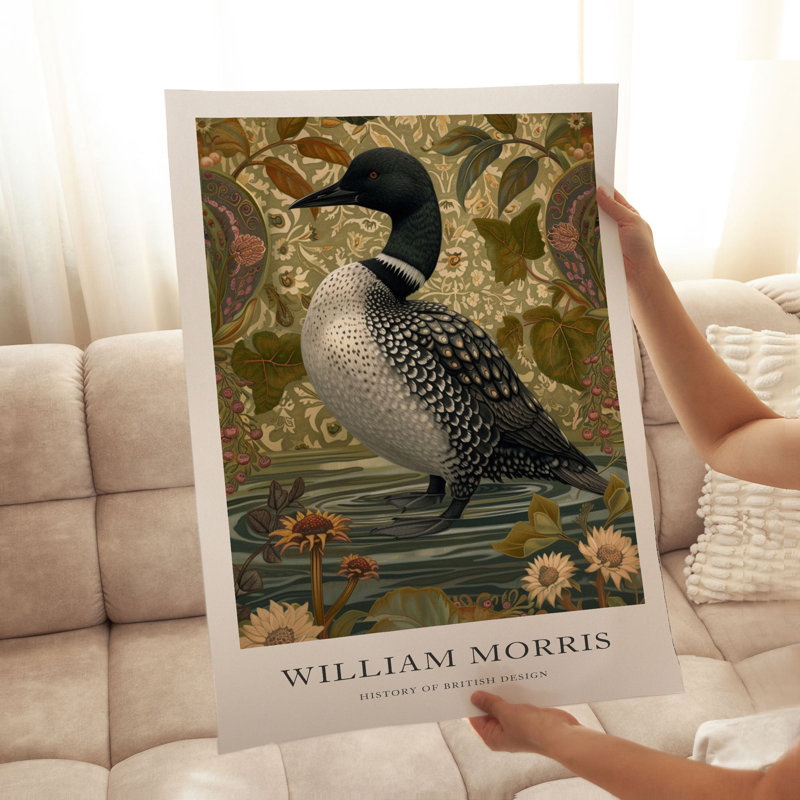 Animaux, reproduction d'art sans cadre William Morris, H 16 po x l 12 po