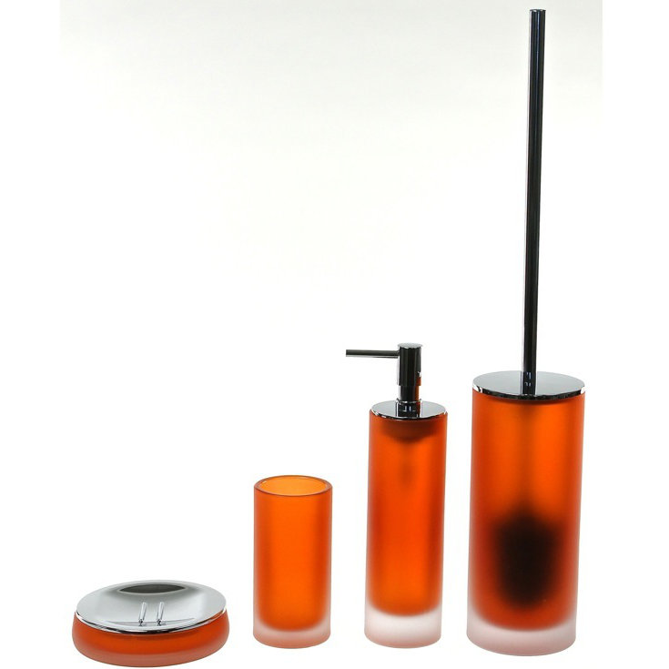 Ezrol Bathroom Accessory Set, Orange
