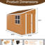8x4 Ft Heavy - Duty Metal Storage Shed With Double Doors, Ventilation, And Sloped Roof. Suitable For Organizing Backyard Tools Lawn Equipment Windows, Ventilation Outdoor Space Arrangement. Grade
