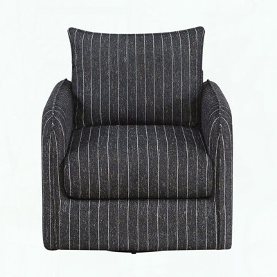 Swivel Accent Chair, Reversible Cushions & Pocket Coils