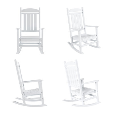 Chaise berçante d'extérieur en plastique Laguna