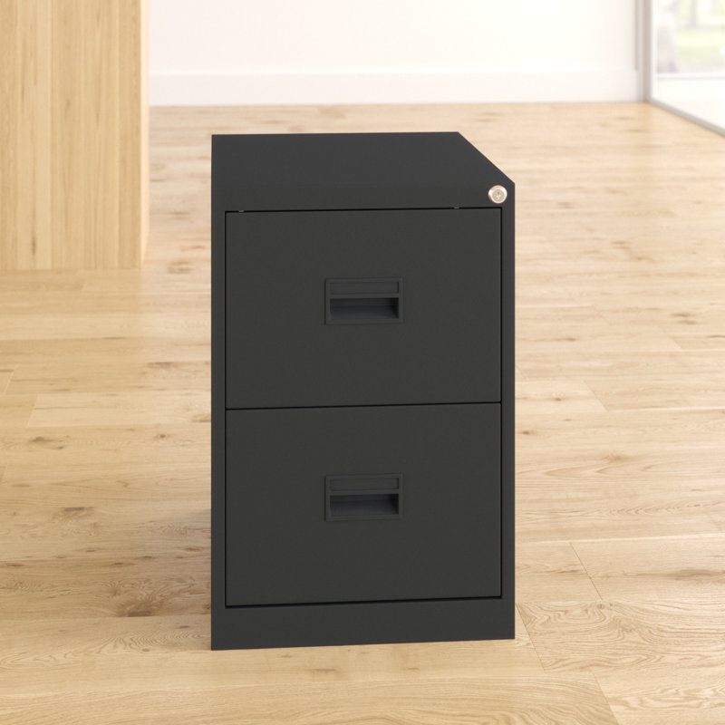 46.5cm Wide 2 -Drawer Steel File Cabinet, Black