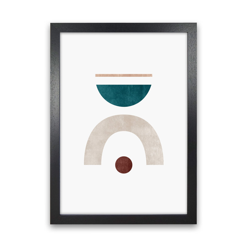 Abstract Geometric No 3 - Print, Black Framed, 64cm H x 46cm W x 3cm D