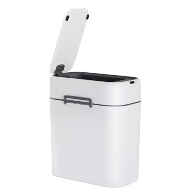 Petite poubelle de salle de bain avec couvercle 2,2 gallons sans capteur de mouvement sans contact avec petite poubelle pour salle de bain, chambre à coucher, bureau, salon (1)