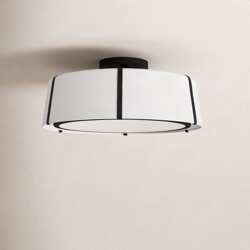 Marietta Semi Flush Mount, Matte Black