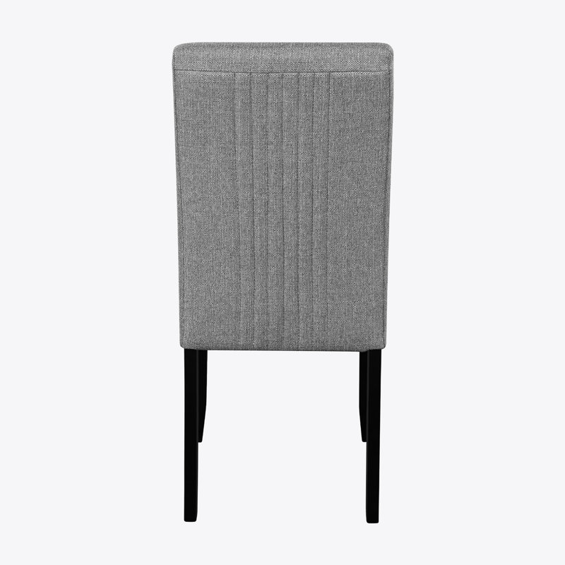 Gray Upholstered 5-Piece Round Dining Table Set with 43-Inch Table