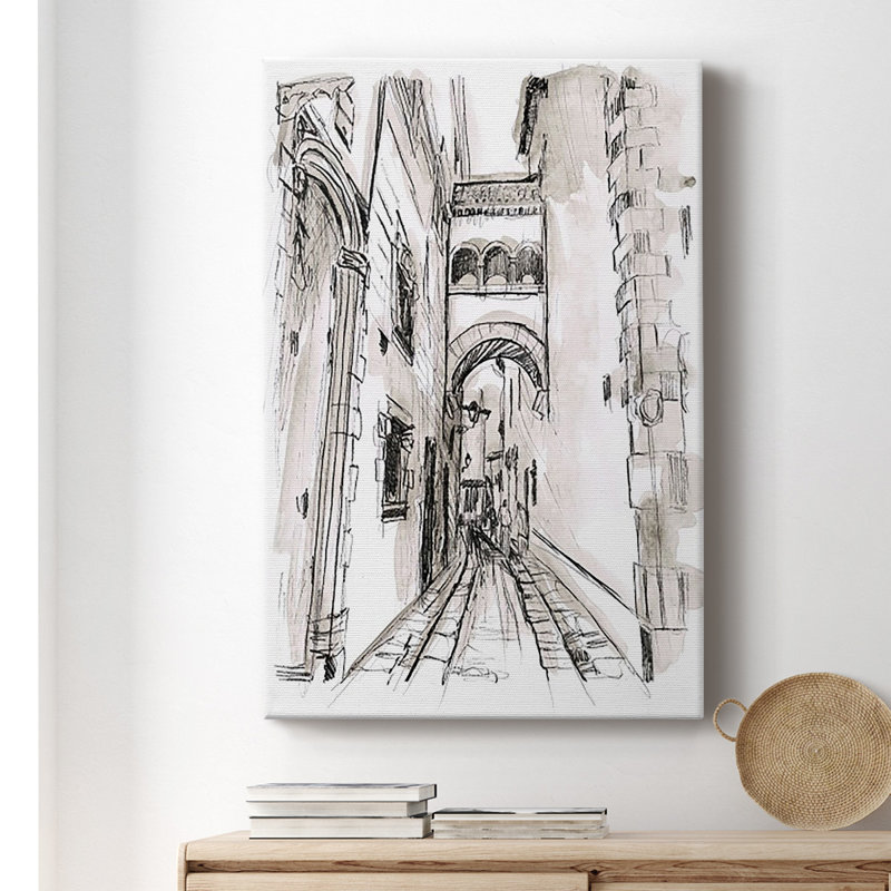 «Europe Street Sketches II», reproduction sur toile, H 36 po x l 24 po x P 1 po