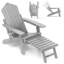 Chaise longue de patio Adirondack Hips toutes saisons avec repose-pieds rétractable-2043514307