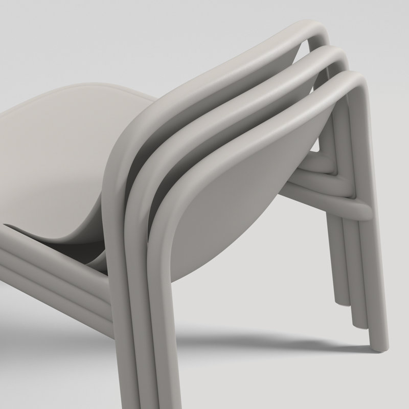 Decade Outdoor Lounge Chair, Putty