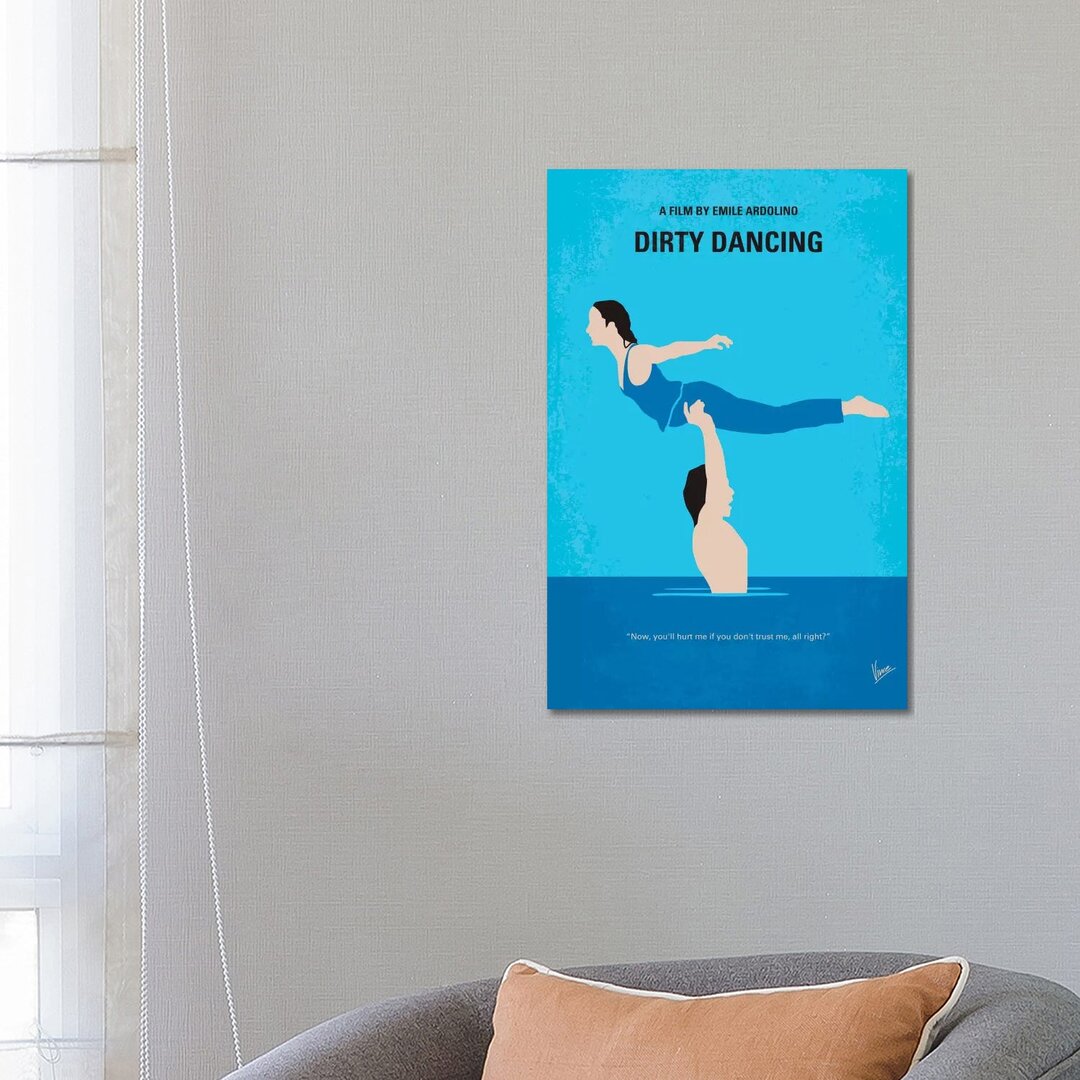 Leinwandbild Dirty Dancing Minimal Movie Poster von Chungkong