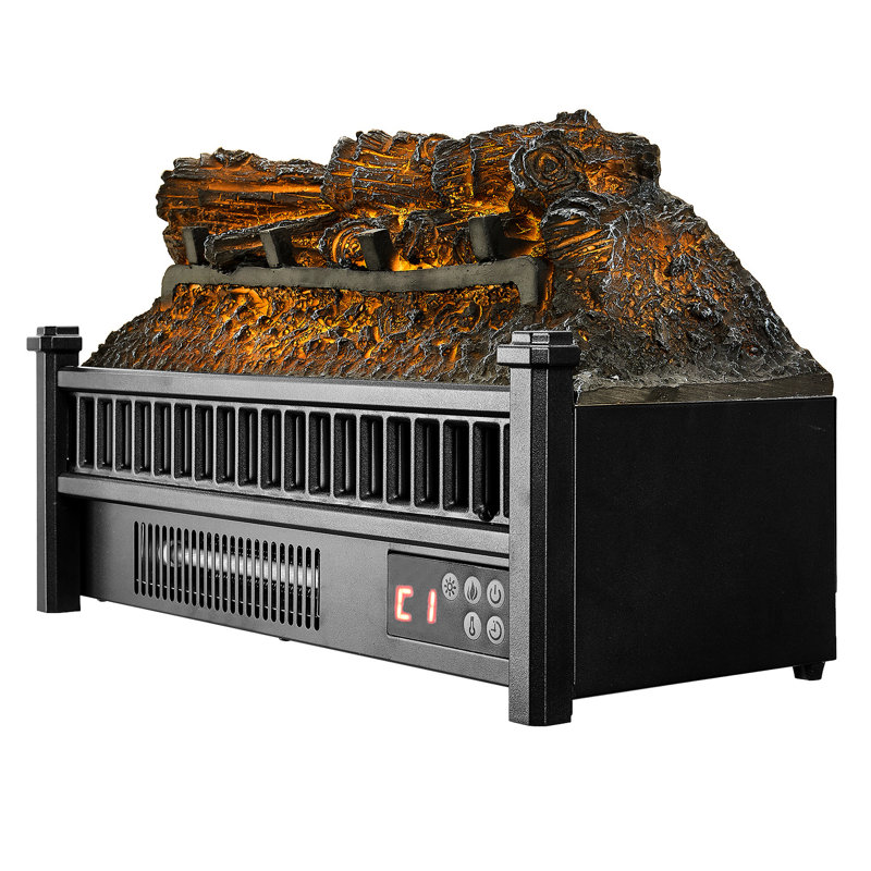 Chaufferette de foyer électrique 20 pouces avec télécommande 1500W, chauffage rapide, minuterie à 5 flammes, température de couleur réglable, 70 - 95F, protection multiple, contrôle sans fil, matériau ABS noir, infrarouge