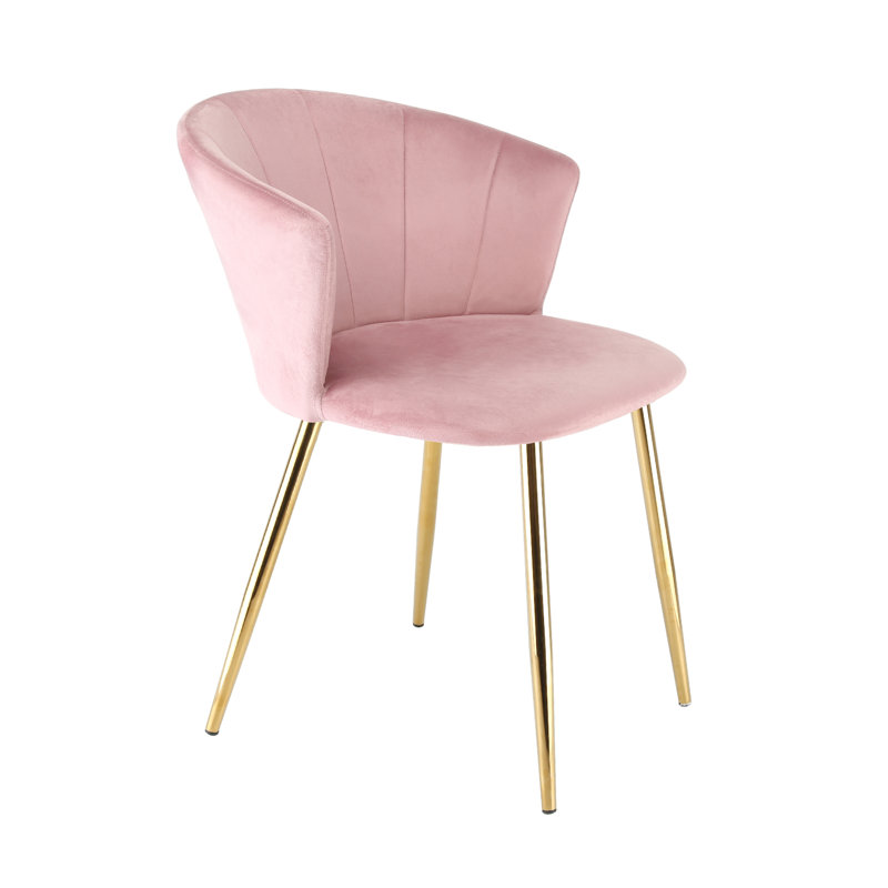 Polster 49cm H Velvet Upholstered Armchair, Pink