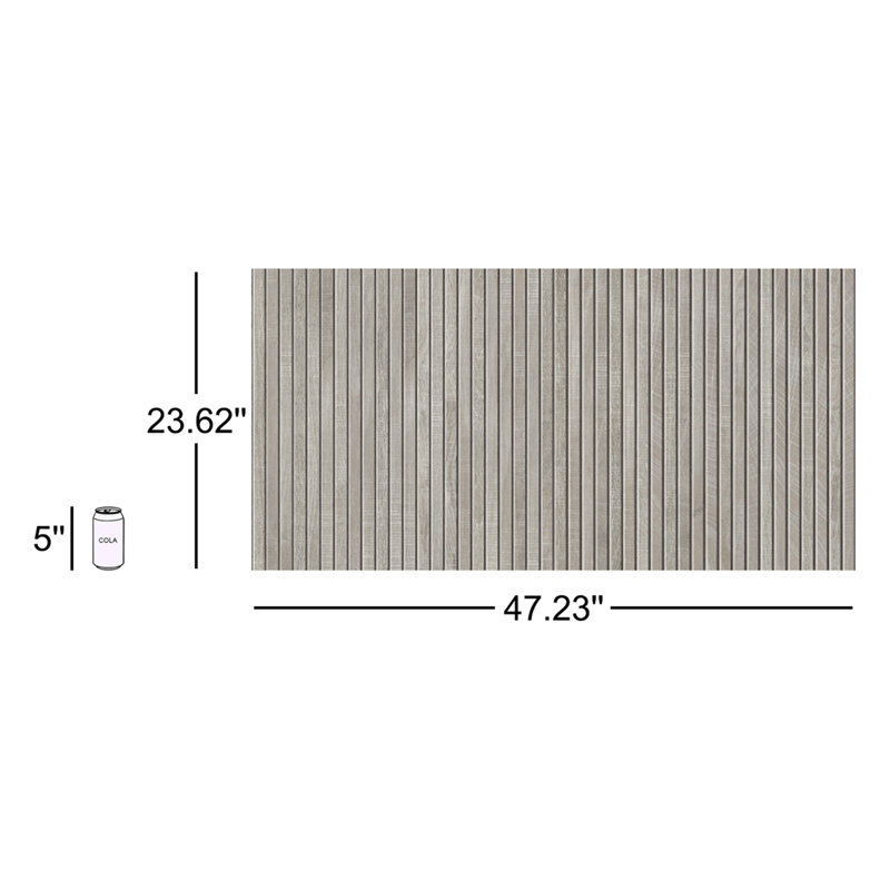 24" x 47" Porcelain Wall & Floor Tile, Gray