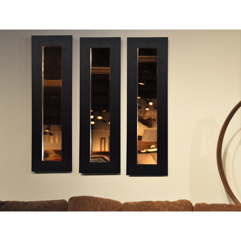 Menifee Wood Flat Wall Mirror, 35.5" H x 9.5" W
