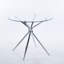 Table de salle à manger avec pieds en métal chromé et verre trempé, table de cuisine moderne pour le salon - pieds en métal chromé