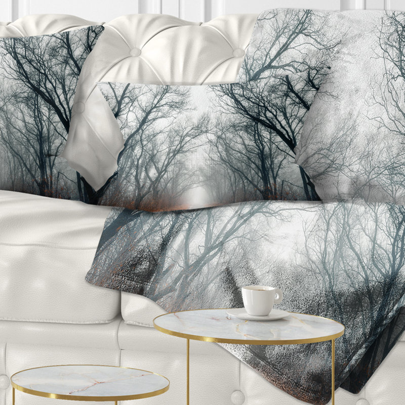 Coussin Mystic Road in Forest, Gris