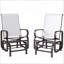 Ensemble de chaises berçantes d'extérieur pour 2 personnes, ensemble de 2 chaises confortables