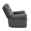 Fauteuil inclinable électrique en microfibre texturé moderne et contemporain de 41 po avec garniture cloutée, siège à ressorts ensachés Cappella-1791194632