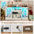  59'' Media Console Table w/3-Level Shelves LED Lights 22 Dynamic Modes 20 Modes